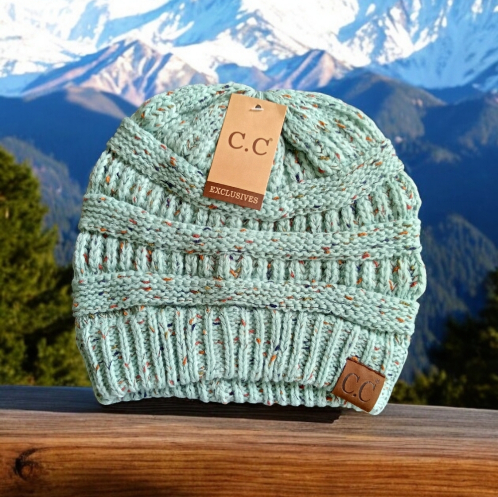 C.C Mint Green Confetti Hat